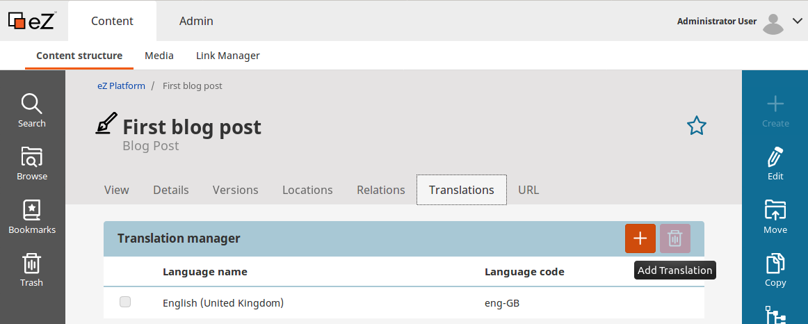 Adding a translation