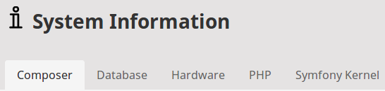 Tabs in System Information
