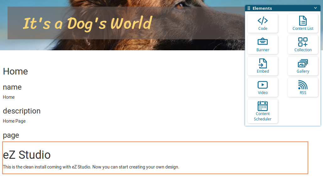 Empty Page with default layout