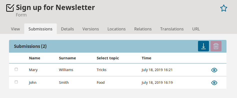 Collect Form Submissions