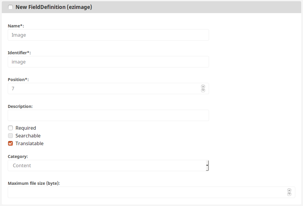 New image Field in the Article Content Type