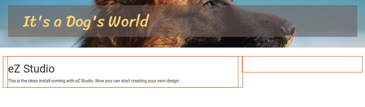 Empty page with new layout
